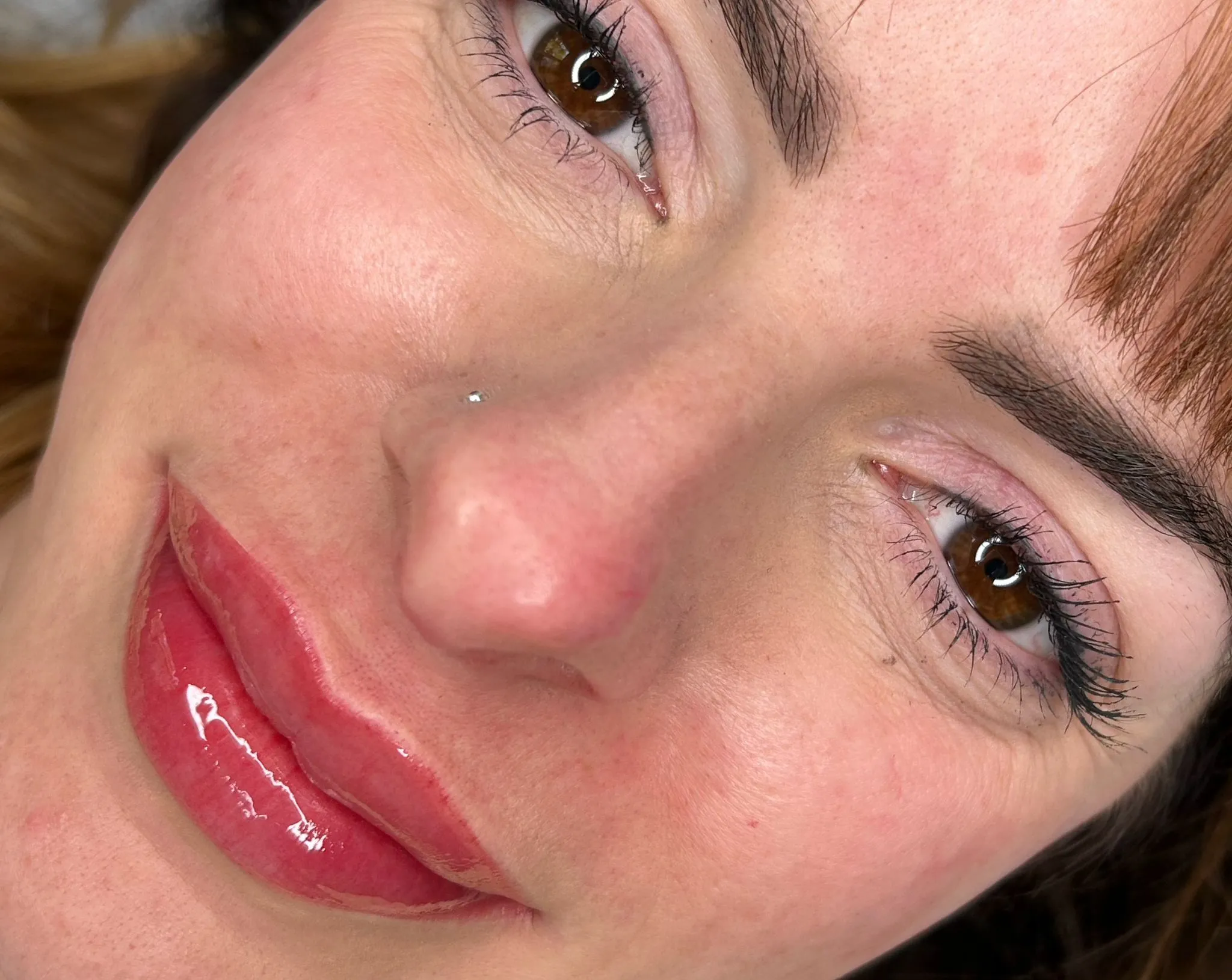 Labbra dopo il trucco permanente